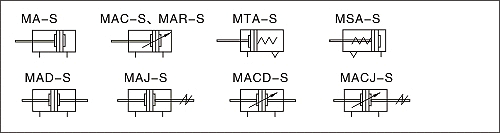 MA,MAC Series Cylinder Symbol