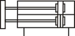HLS Series Slide table cylinder(Cross roller bearing) Symbol