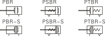 JIS Cylinder PBR Series Symbol