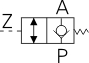 PCV Series Pilot no-return Valve Symbol