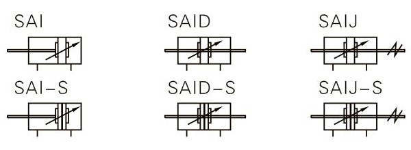 ISO 15552 Cylinder SAI Series Symbol