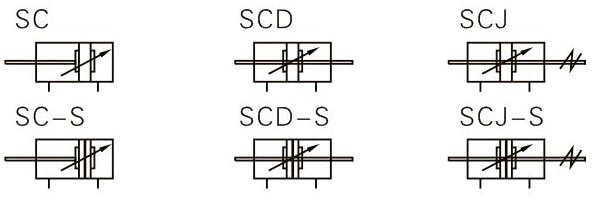 SC Series Cylinder Symbol