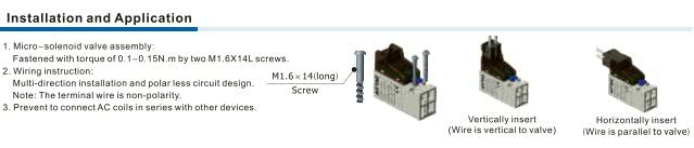 CPV10 Series Micro-solenoid Valve (3/2 way) Installation and Usage