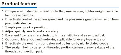 PTL-M Speed Controller(Push lock) Product Feature