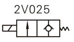 2V Series Fluid Control Valve (2/2 way) Symbol